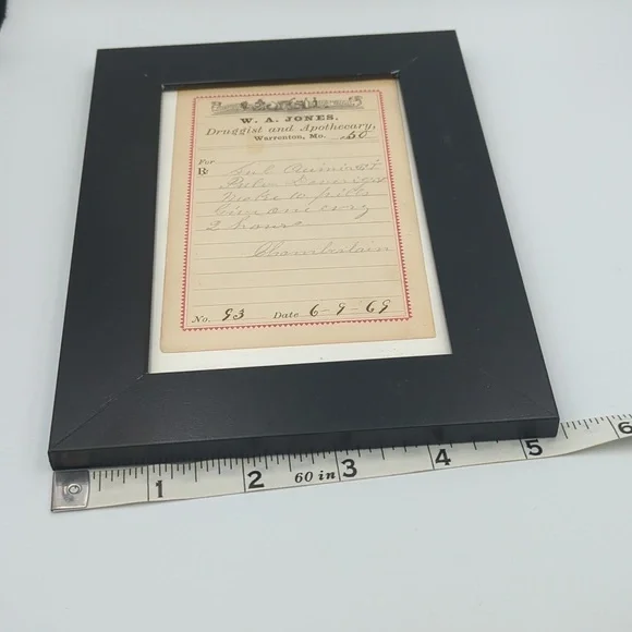 Antique Victorian 1869 6-9 druggist and apothecary receipt - Picture 7 of 7